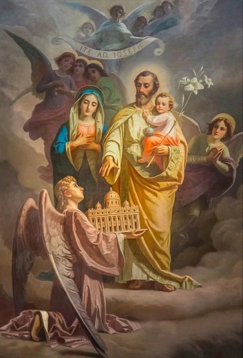 Sv. Josef - Ochránce církve (Giuseppe Rollini, 1870)